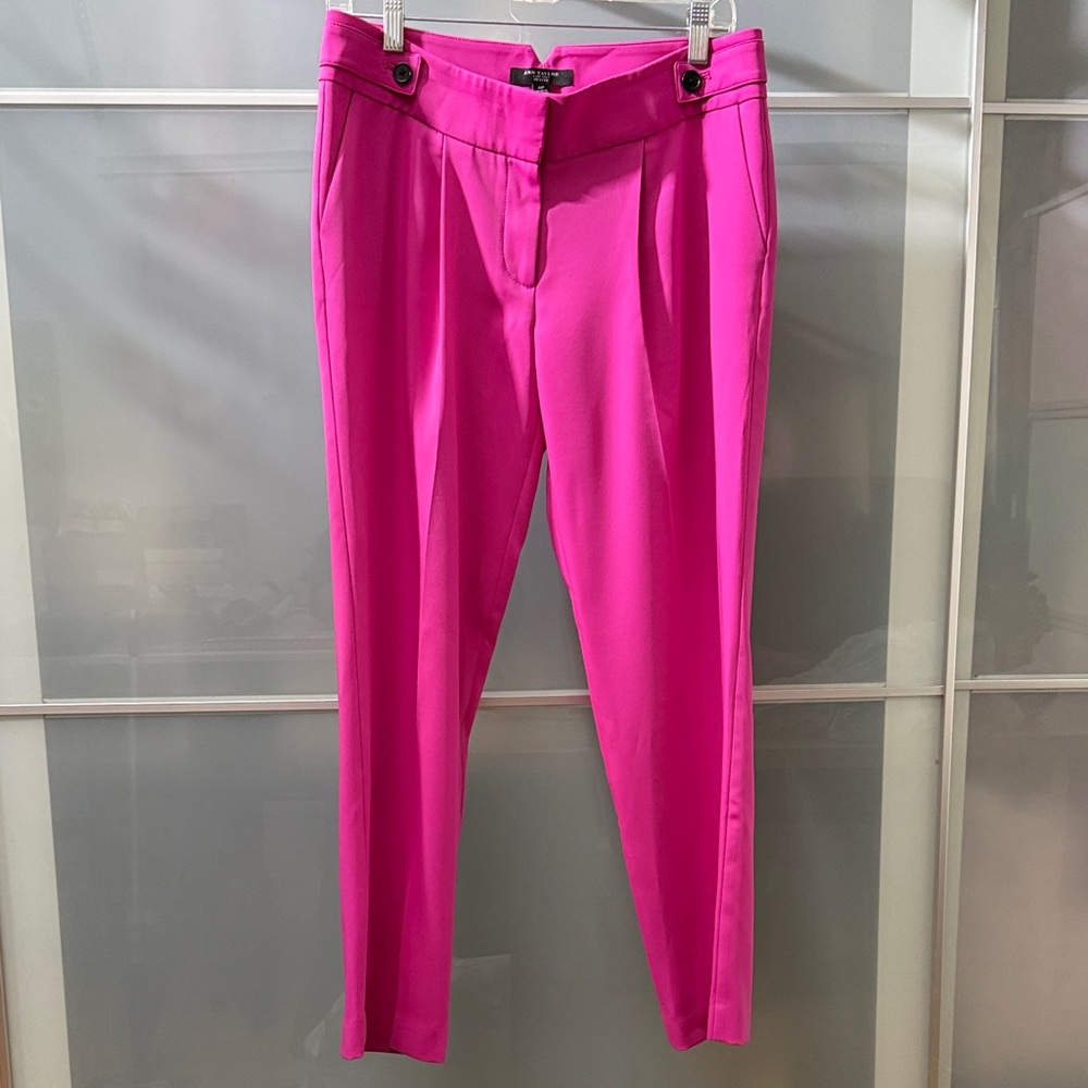 Ann Taylor Petite Bright Hot Pink Dress